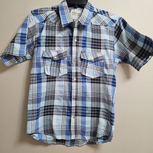 Paulino Authentic Wear Men’s Muscle Fit Pearl Snap Plaid Shirt - Large